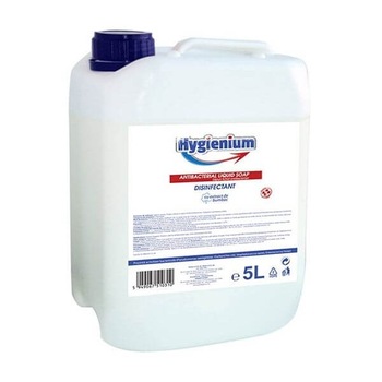 Sapun lichid virucid, antibacterian si dezinfectant, Hygienium, 5 L, avizat Ministerul Sanatatii Sapun lichid virucid, antibacterian si dezinfectant, Hygienium, 5 L, avizat Ministerul Sanatatii