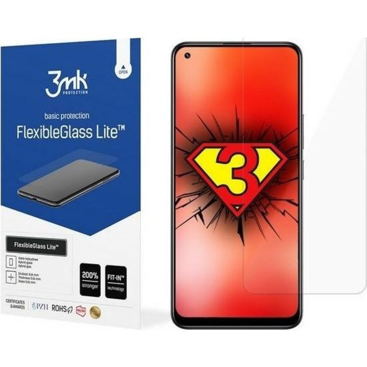 Протектор 3Mk FlexibleGlass Lite, за Realme 8 Pro