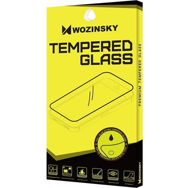 Протектор Wozinsky Tempered Glass Full Glue Super Tough, за Realme 8 Pro/ Realme 8, Черен