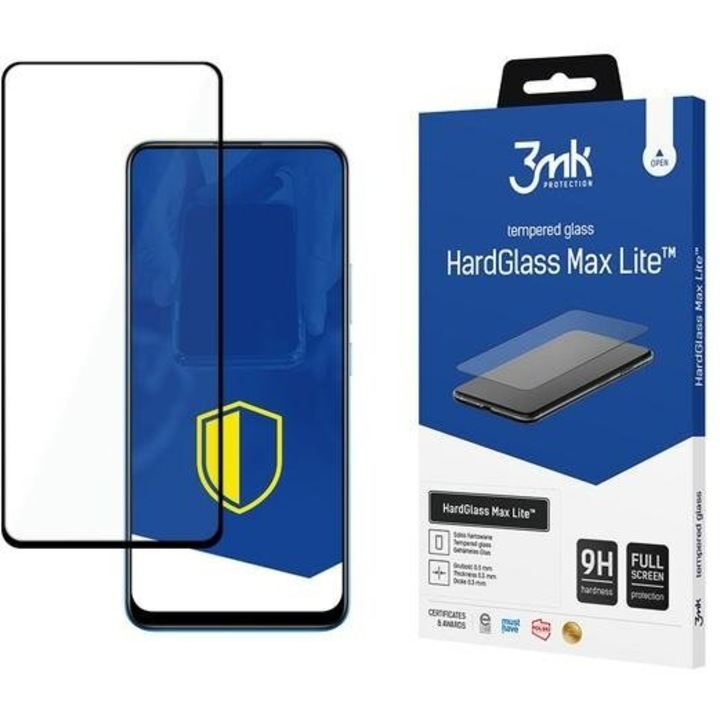Протектор 3Mk HG Max Lite, за Realme 8 Pro, Черен