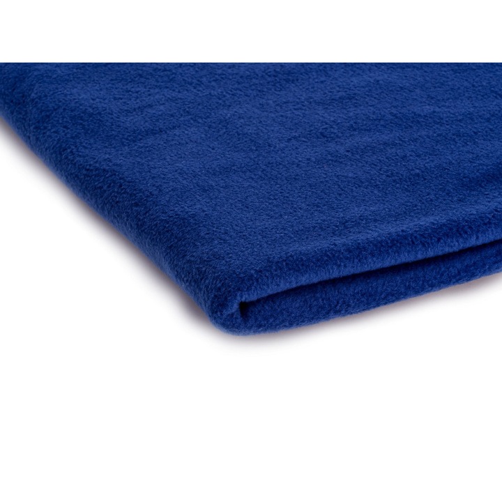 Material pentru tricotat, tip polar, 410 g/mp, Albastru primar, 50 cm x 155 cm