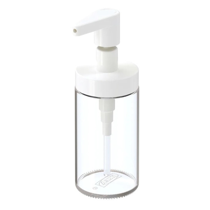 Дозатор за сапун, бял, стъкло, 210 ml, M Deco