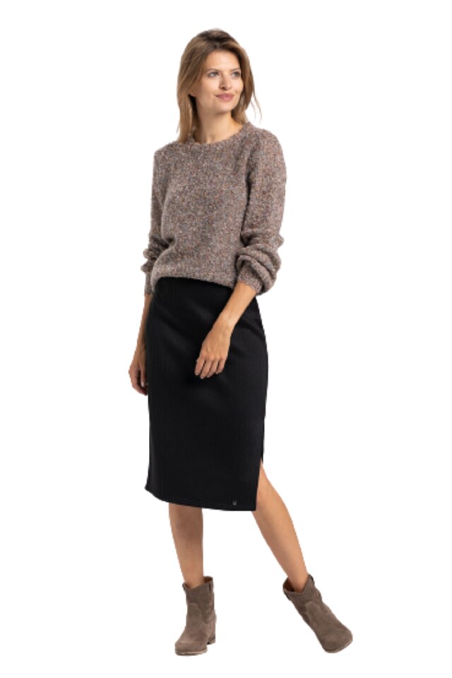 Fusta midi creion Volcano G-Kim, Elastan