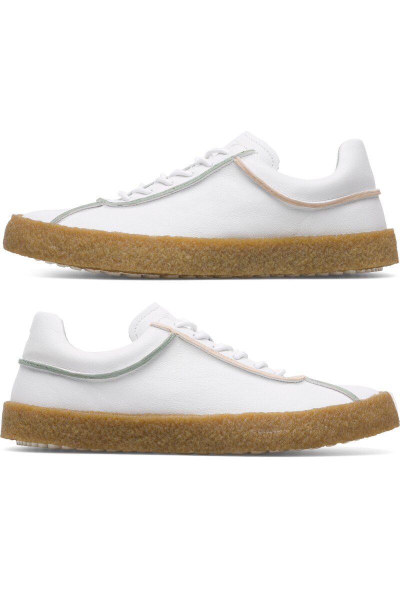 Tenisi dama Twins, Camper, Piele naturala, Alb, Alb