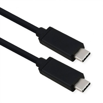 Cablu USB 4-C Gen 3 PD (Power Delivery) 20V5A Emark T-T 0.5m Negru, Roline 11.02.9080 Cablu USB 4-C Gen 3 PD (Power Delivery) 20V5A Emark T-T 0.5m Negru, Roline 11.02.9080