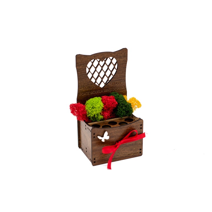 Aranjament floral cu organizator scoala-gradinita, Al1002, DekoLaser, Licheni, MDF
