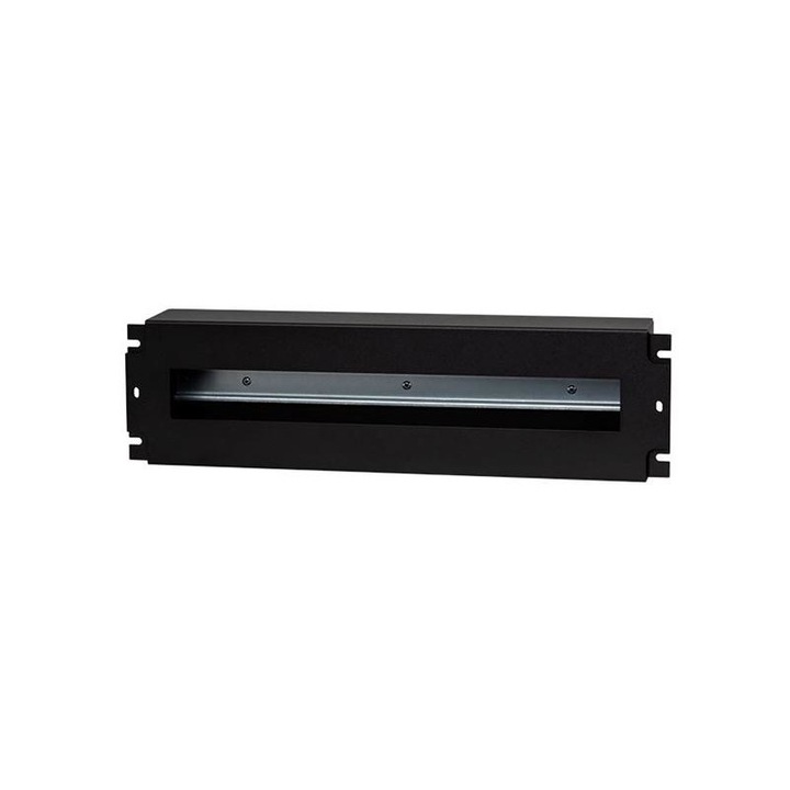 Stalflex vdp19-3u-g 19" 3u din sínes fedeles fekete kismegszakító tartó