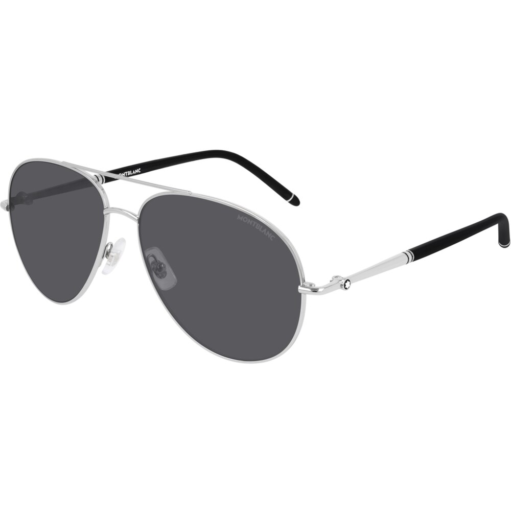 Ochelari de soare de barbati Montblanc MB0068S 004, polarizati, Argintiu, 61 mm