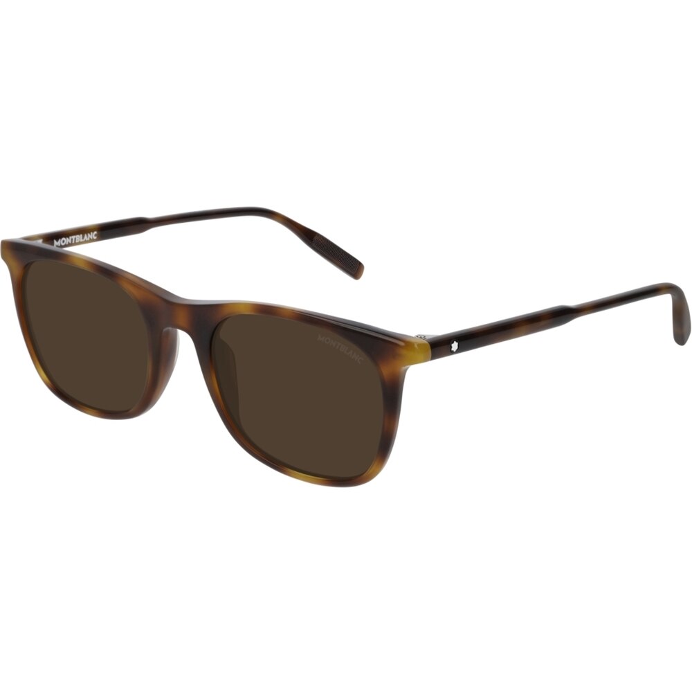 Ochelari de soare de barbati Montblanc MB0007S 002, Havana, 53 mm