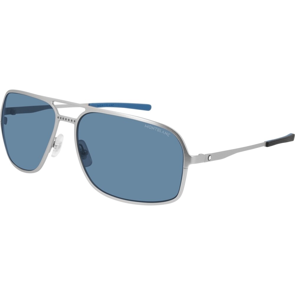 Ochelari de soare de barbati Montblanc MB0104S 003, Argintiu, 62 mm