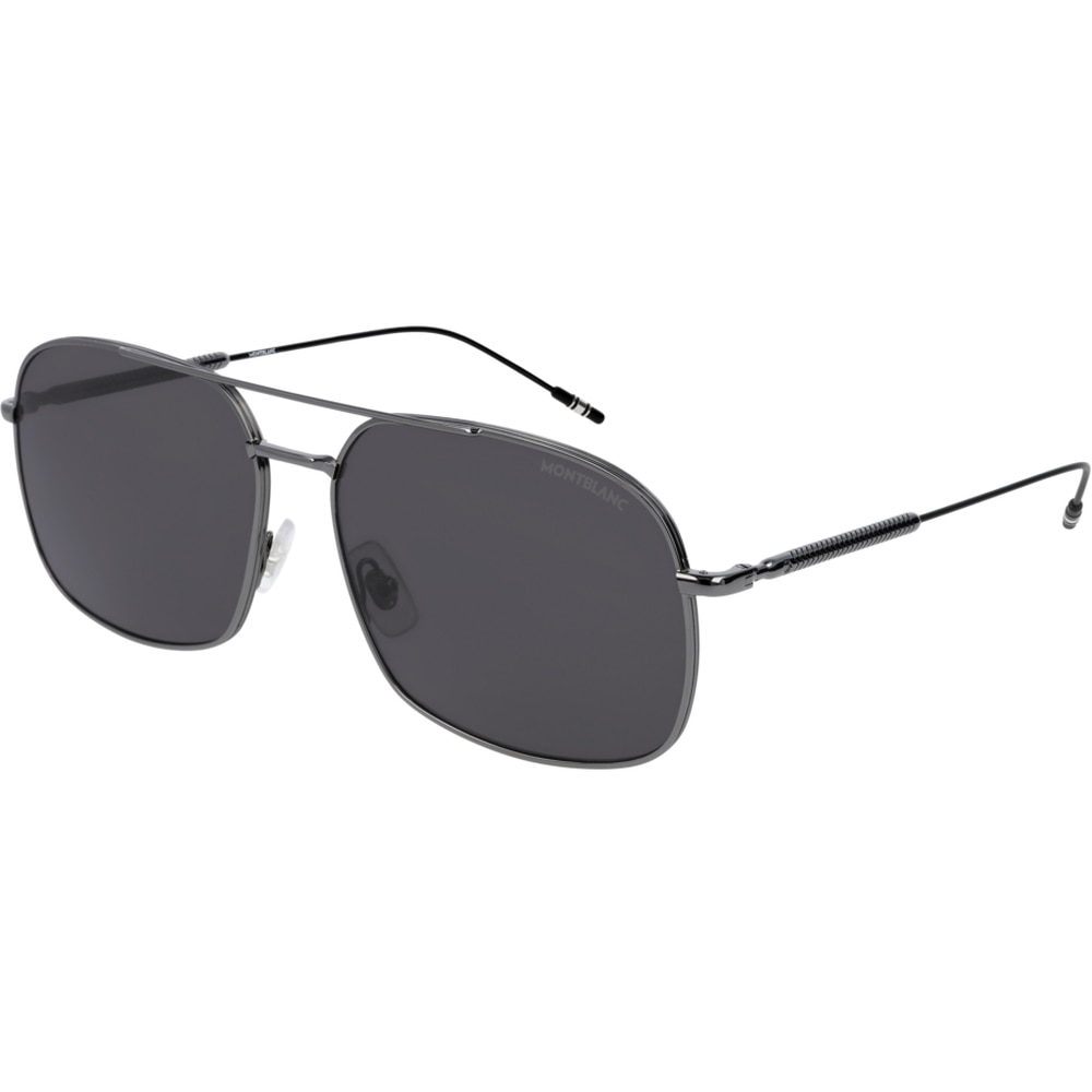Ochelari de soare de barbati Montblanc MB0046S 005, polarizati, Argintiu, 61 mm