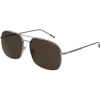 Ochelari de soare de barbati Montblanc MB0046S 003, Argintiu, 61 mm Ochelari de soare de barbati Montblanc MB0046S 003, Argintiu, 61 mm