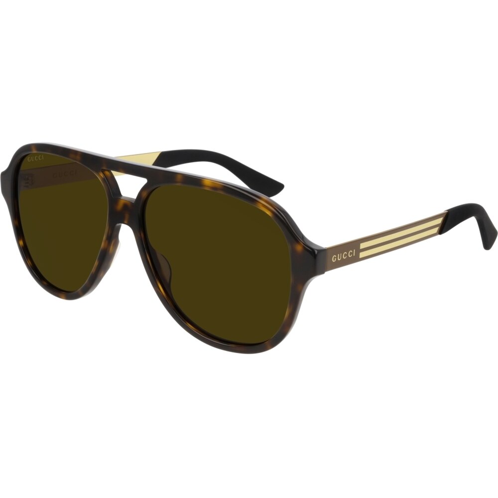 Ochelari de soare de barbati Gucci GG0688S 002, polarizati, Havana, 59 mm