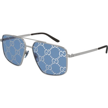 Ochelari de soare de barbati Gucci GG0941S 004, Argintiu, 60 mm Ochelari de soare de barbati Gucci GG0941S 004, Argintiu, 60 mm
