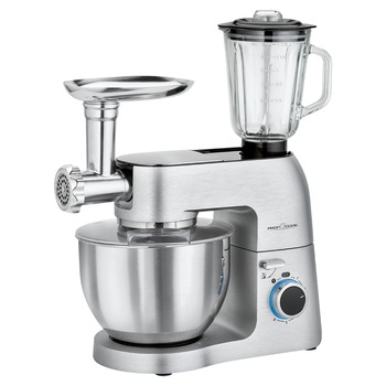 Robot de bucatarie multifunctional ProfiCook, PC-KM 1189, 3 in 1, blender, tocare carne, mixare aluat, carcasa din aluminiu, 1500 W, accesorii incluse, inox Robot de bucatarie multifunctional ProfiCook, PC-KM 1189, 3 in 1, blender, tocare carne, mixare aluat, carcasa din aluminiu, 1500 W, accesorii incluse, inox