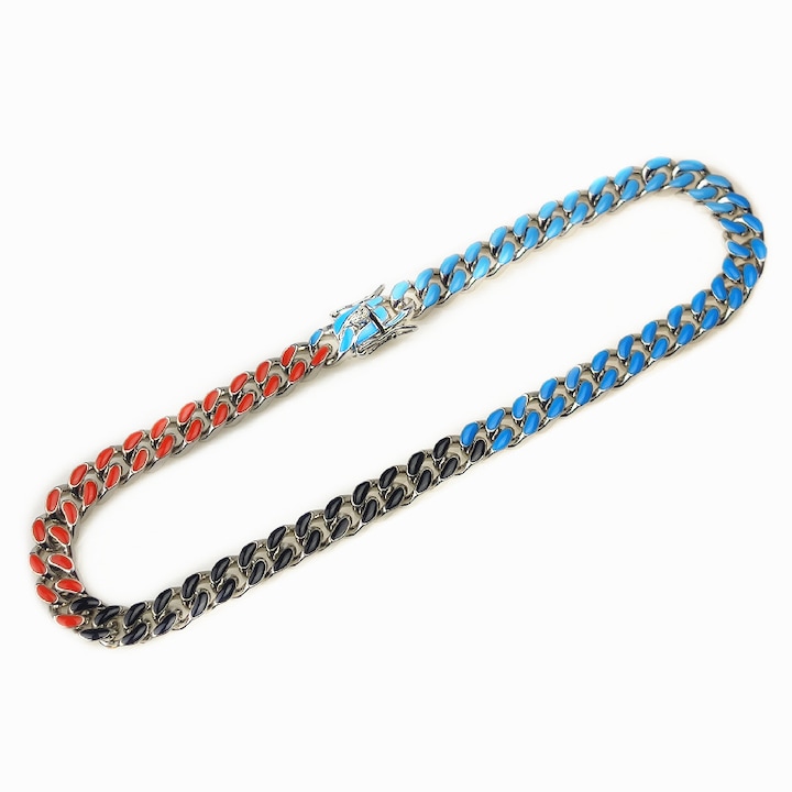 XUPING kubai lánc nyaklánc, 50 cm, ezüst, többszínű