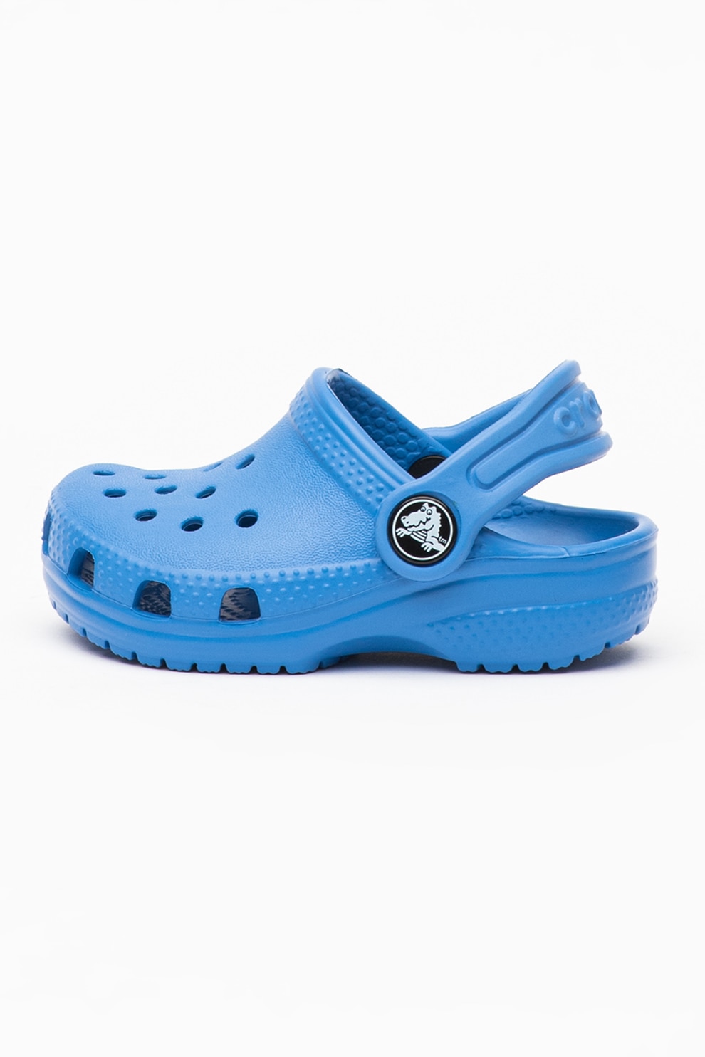 Crocs, Saboti slingback cu detalii perforate, Albastru prafuit