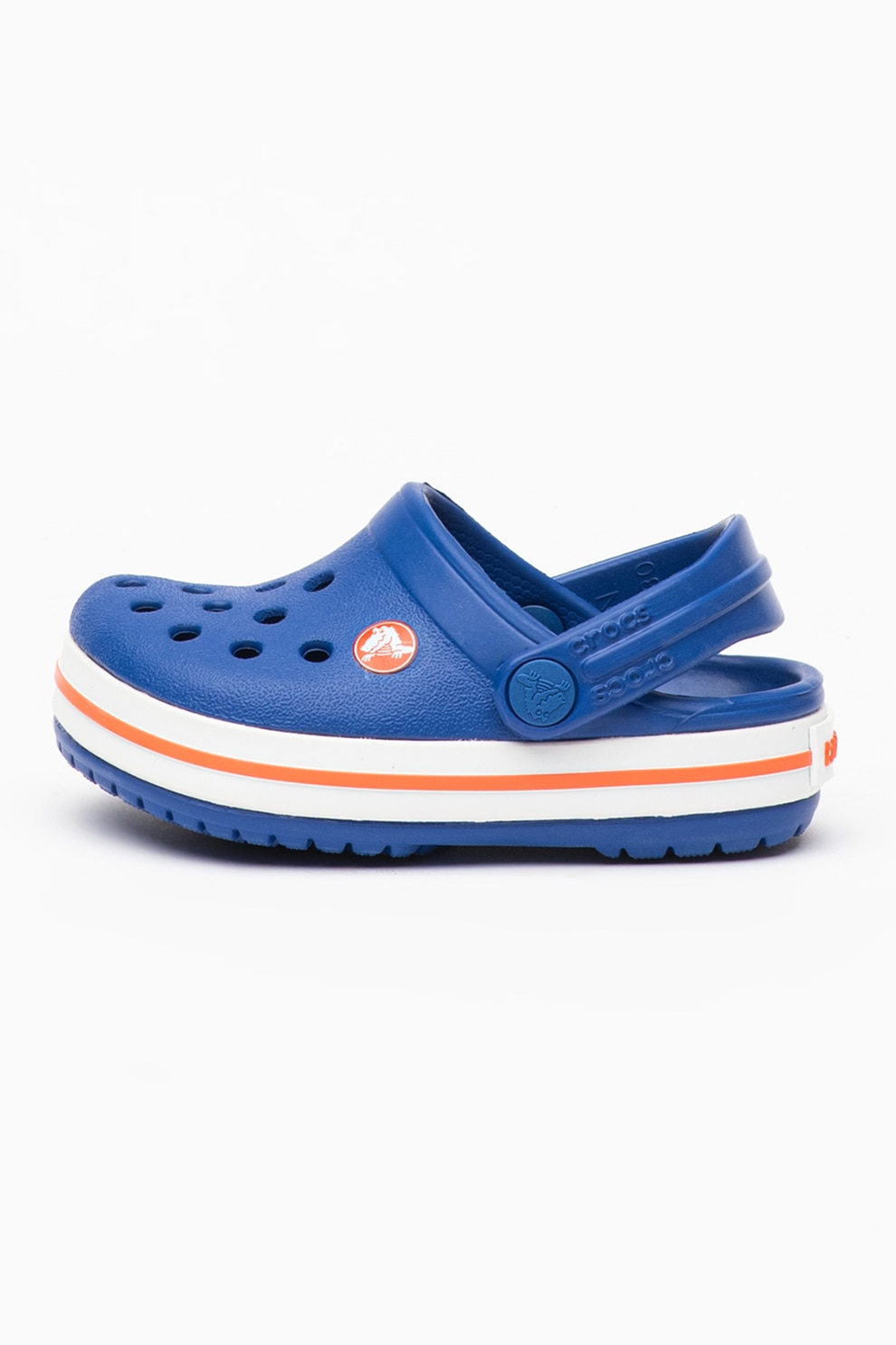 Crocs, Saboti slingback relaxed fit Crocband, Albastru inchis/Alb/Oranj