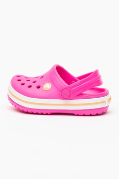 Crocs, Saboti slingback relaxed fit Crocband, Roz/Alb/Oranj Crocs, Saboti slingback relaxed fit Crocband, Roz/Alb/Oranj