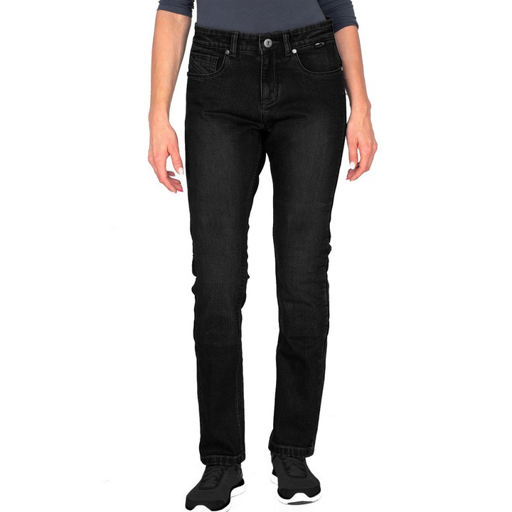 Blugi dama pentru motocicleta Diana, Corelli MG, Bumbac, Cu protectii, Negru, M/36 EU