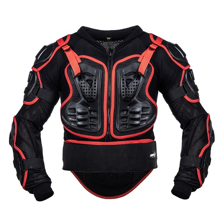 Echipament de protectie pentru motocicleta Spartak, Corelli MG, 3 piese, Negru/Rosu, XL