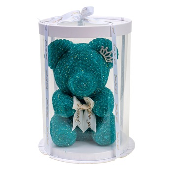 Ursulet sclipitor in ambalaj cutie, 20 cm / CF 4796-verde Ursulet sclipitor in ambalaj cutie, 20 cm / CF 4796-verde