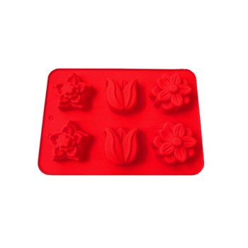 Forma din silicon pentru prajituri, 6 cavitati, Floral, 118COF Forma din silicon pentru prajituri, 6 cavitati, Floral, 118COF