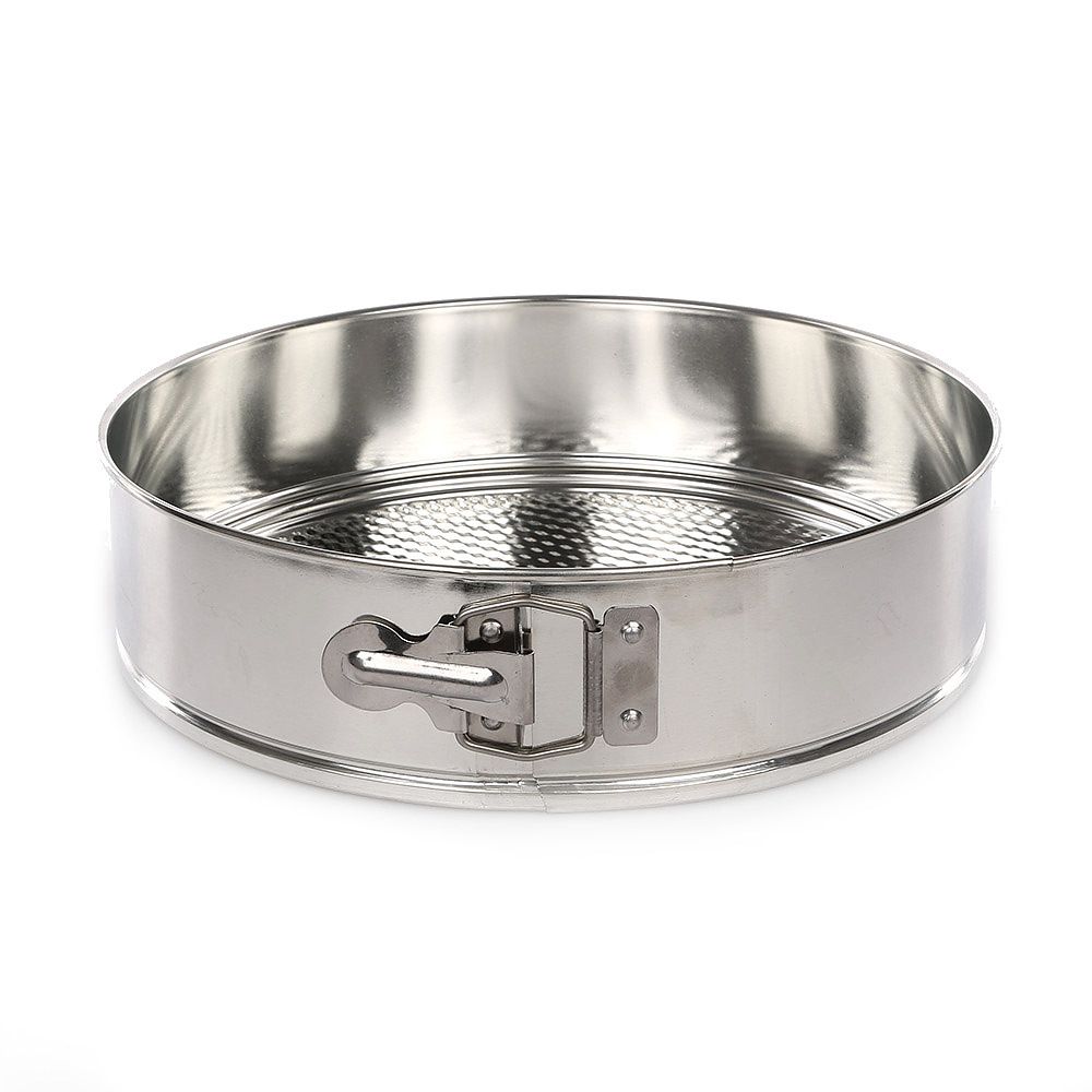 Vas rotund pentru tort cu fund detasabil SNB, Metal, Gri, 26 cm