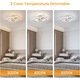 Lustra LED, Goeco, Acril/Metal, Model Patrat, 22 W, 29 x 19 x 9 cm, Alb, Lumina Tricolora, 3000K/4500K/6000K, Coridor, Balcon, Bucatarie, Dormitor