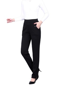 Pantaloni clasici de dama, talia inalta,negru, Negru Pantaloni clasici de dama, talia inalta,negru, Negru