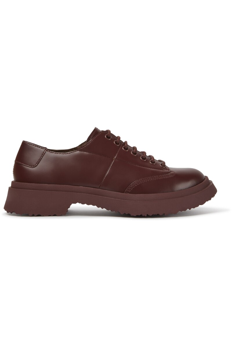 Pantofi Walden, Camper, cu toc, Burgundia, piele naturala, maro, Maro