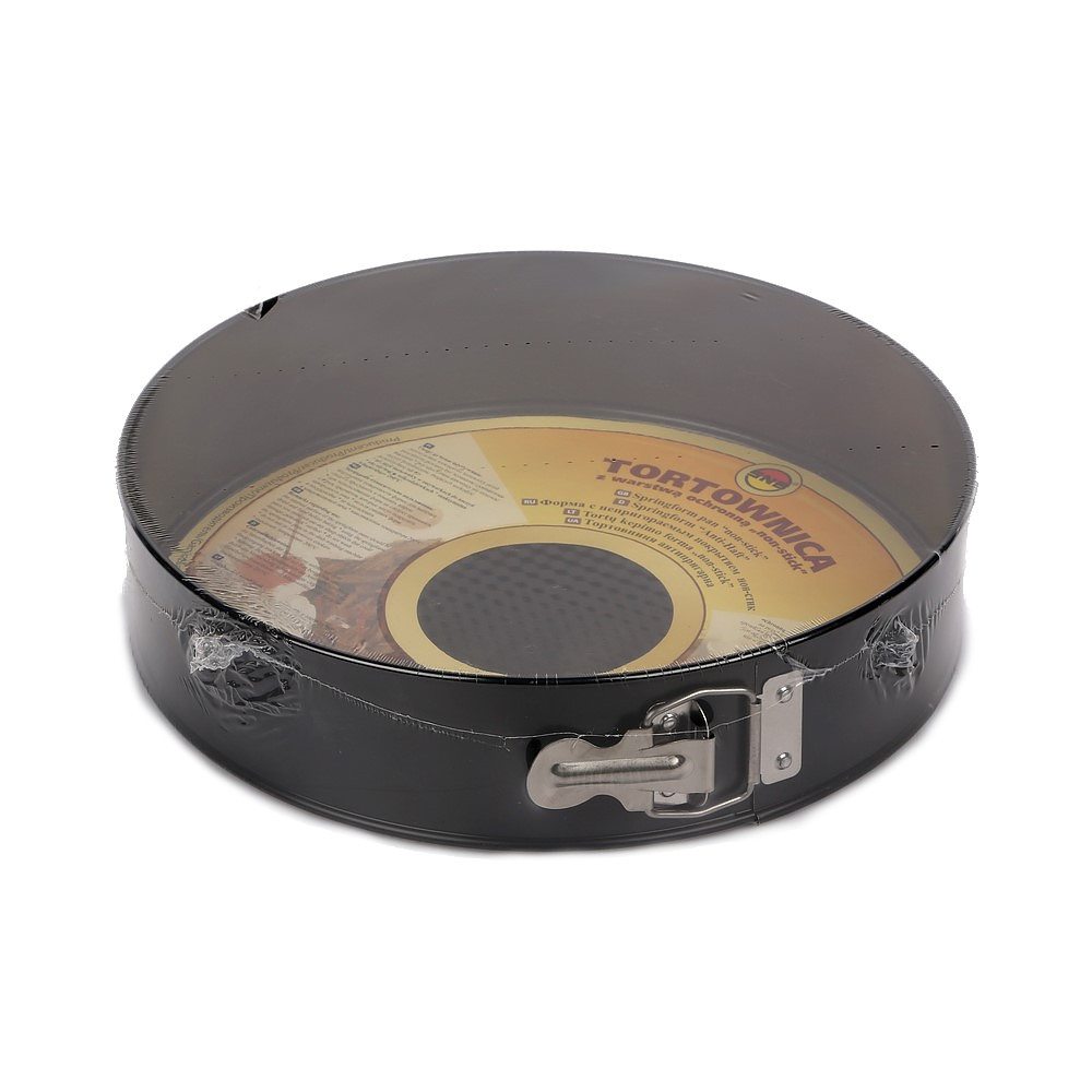 Tava pentru torturi cu fund detasabil SNB, Metal, 26 cm, Negru