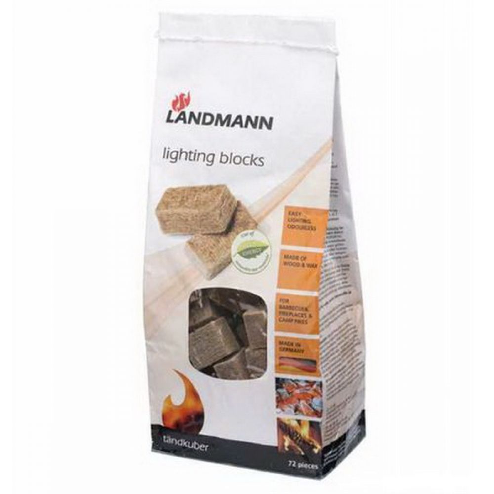 Cuburi de arpindere, fabricate din lemn presat, solutie de aprindere, 72 bucati