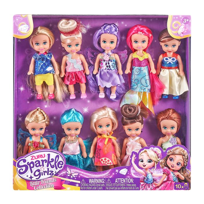 Set 10 Figurine Sparkle Girlz Little Friends 5 cm