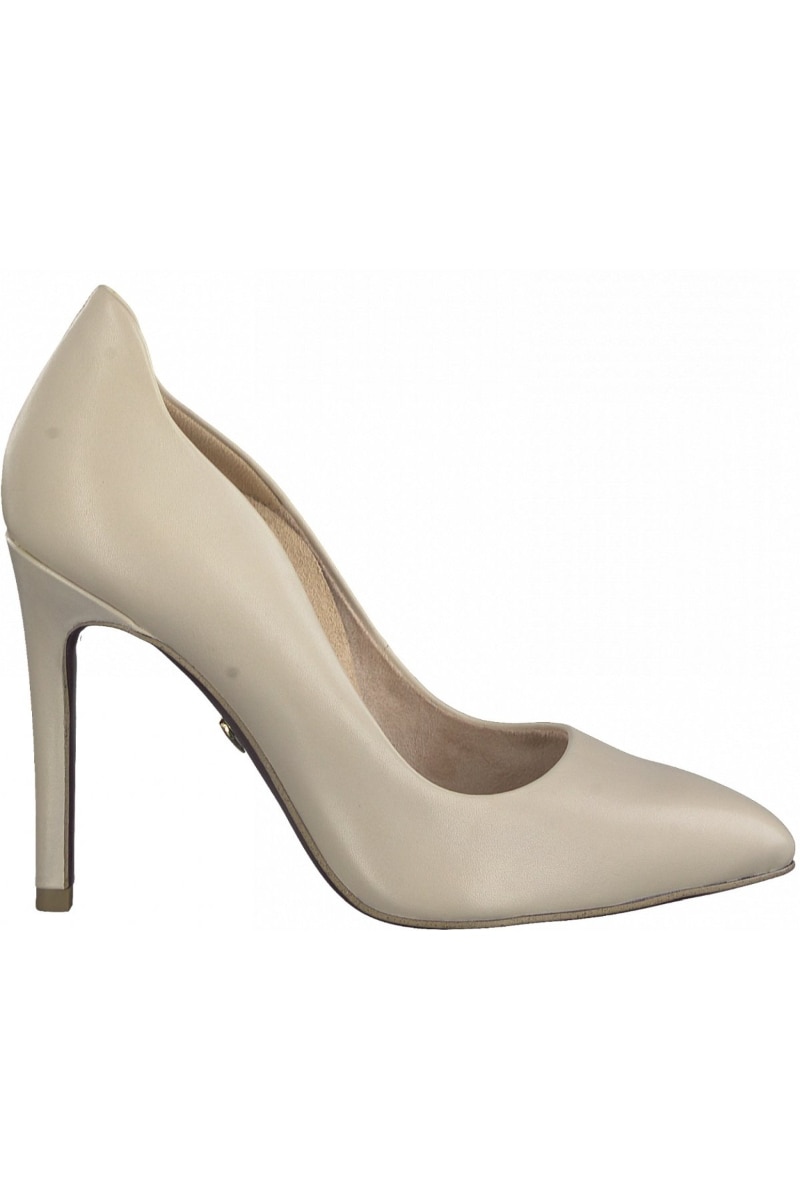 Pantofi dama, Tamaris, Elegant High Heels, Piele naturala, Bej, 41 EU