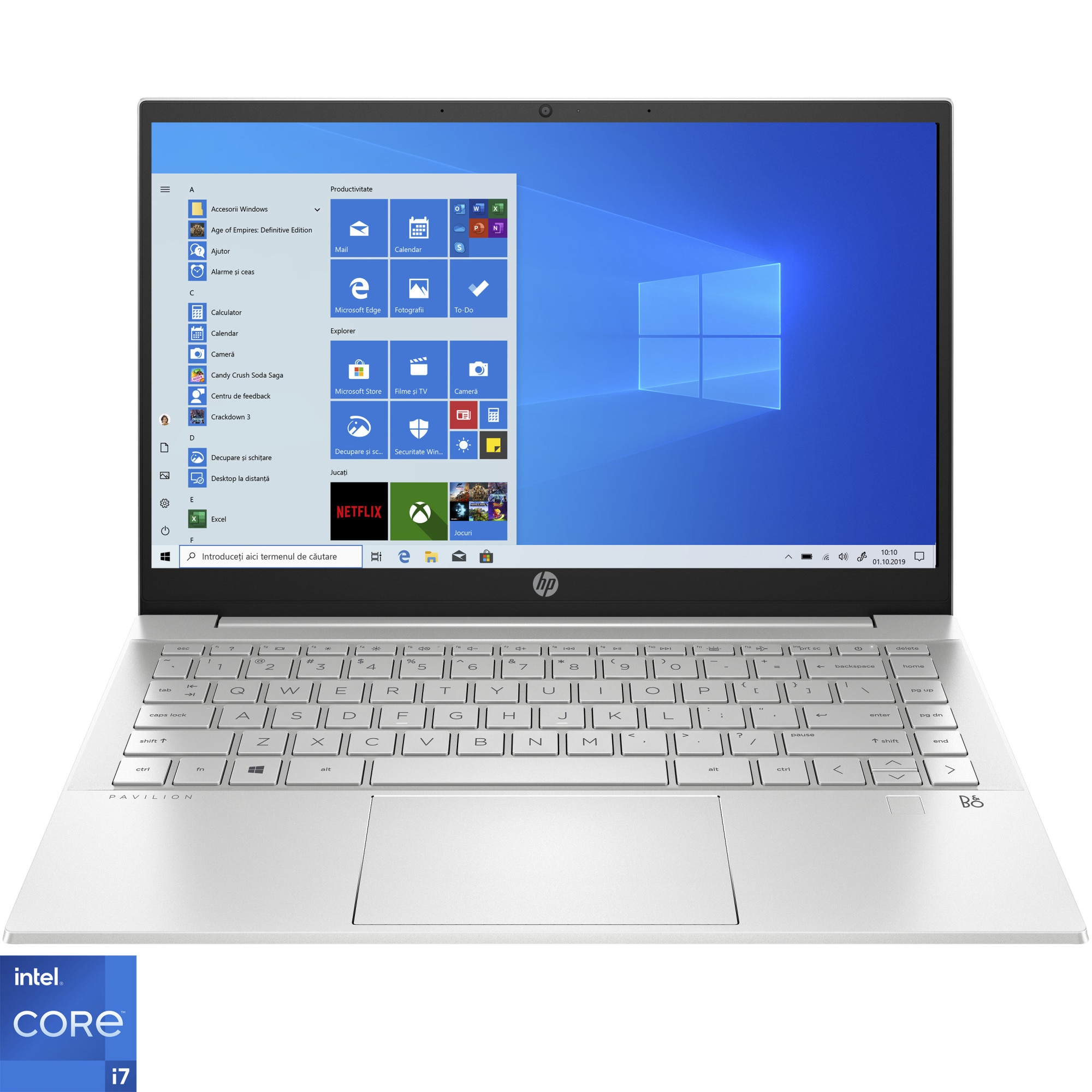 Laptop ultraportabil HP Pavilion 14-dv0061nq cu procesor Intel Core i7-1165G7, 14