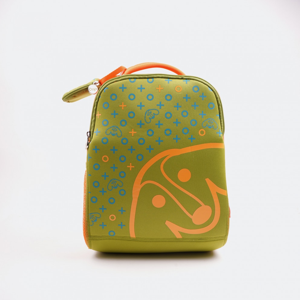 Rucsac cu portofel detasabil Oops, 30 x 38 x 17 cm, Verde/Portocaliu
