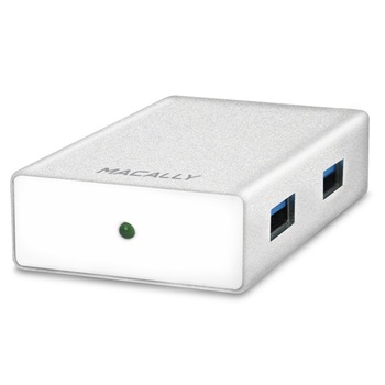 Hub USB cu 4 porturi USB pentru dispozitive cu USB-C, Macally 3.1, alb Hub USB cu 4 porturi USB pentru dispozitive cu USB-C, Macally 3.1, alb