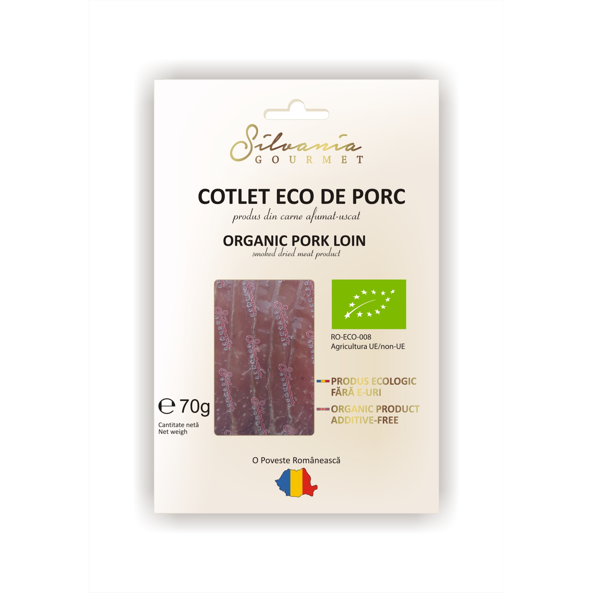 Cotlet Bio (Eco) de porc, Silvania Gourmet, 70g