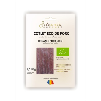 Cotlet Bio (Eco) de porc, Silvania Gourmet, 70g Cotlet Bio (Eco) de porc, Silvania Gourmet, 70g