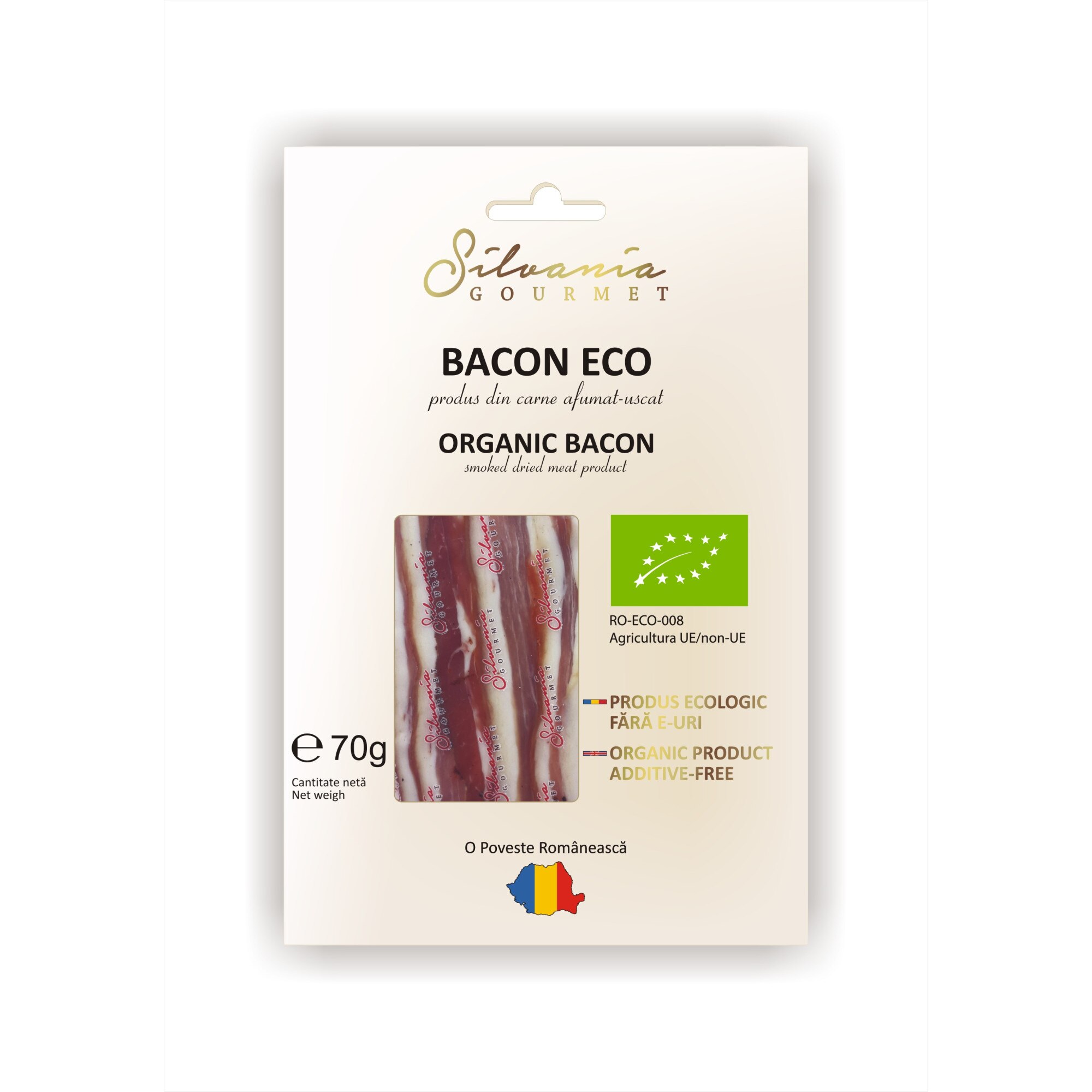 Bacon Bio (Eco), Silvania Gourmet, 70g