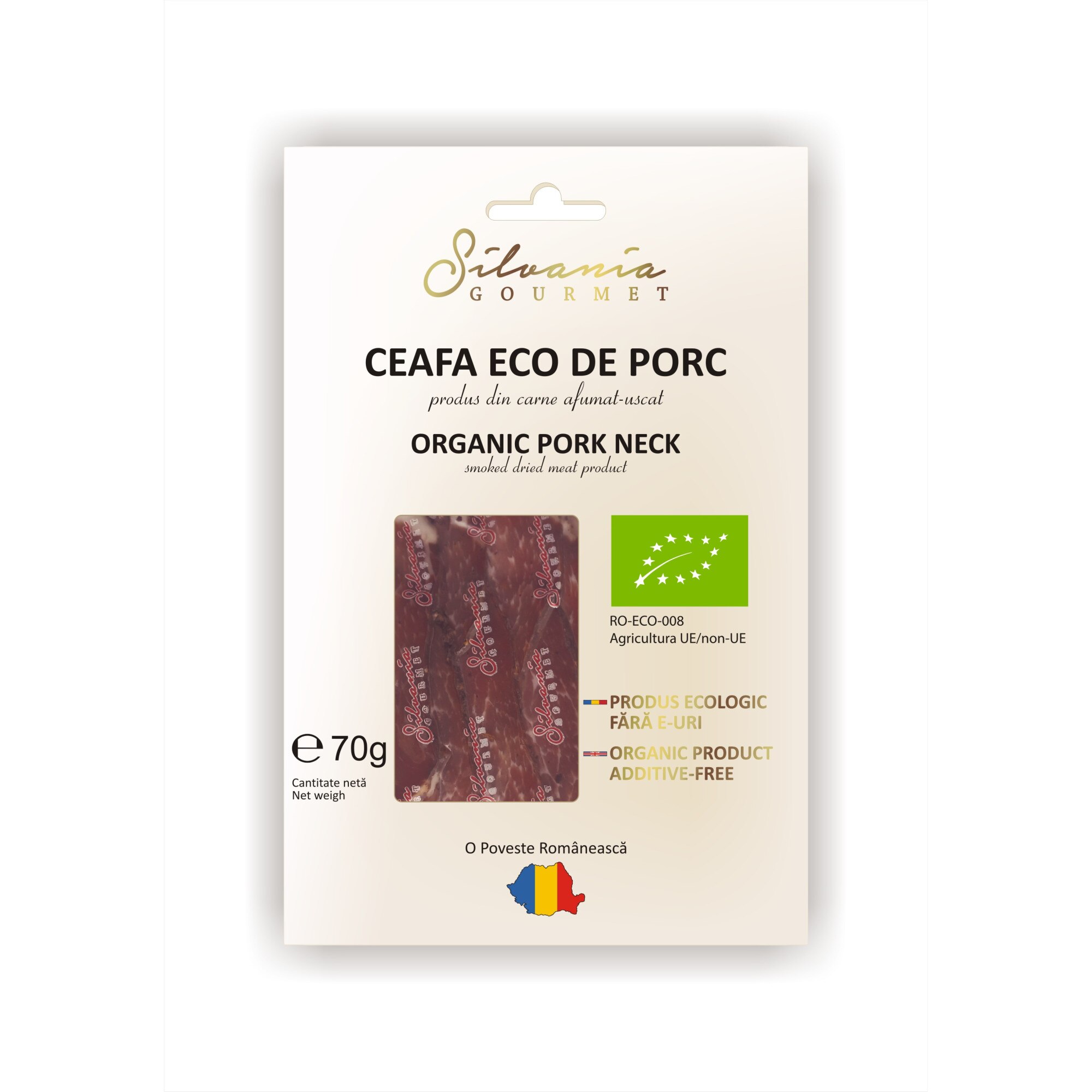 Ceafa Bio (Eco) de porc, Silvania Gourmet, 70g