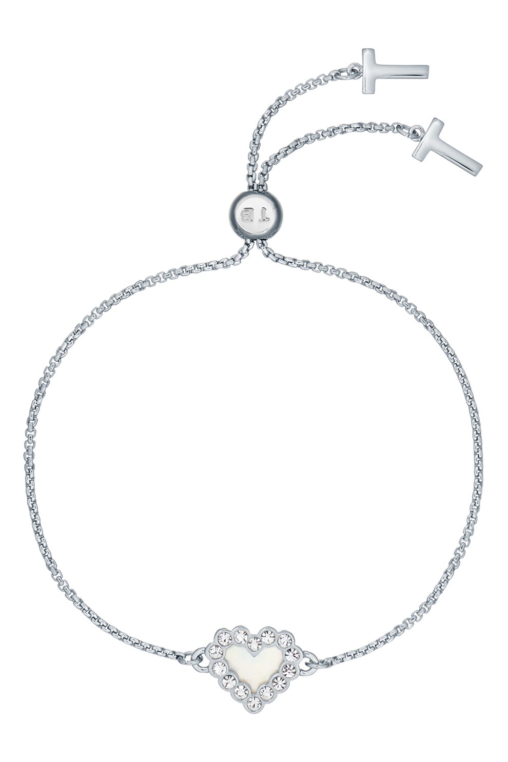 Ted Baker, Bratara decorata cu cristale, Argintiu