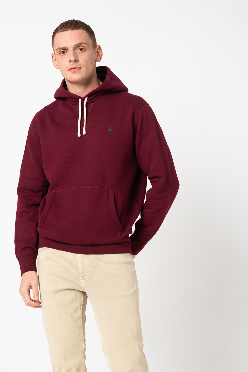 Polo Ralph Lauren, Hanorac cu broderie logo Classics, Violet pruna