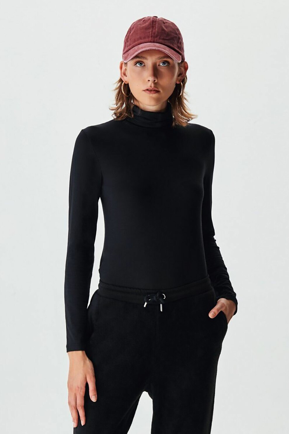 LTB, Pantaloni sport conici cu buzunare laterale, Negru