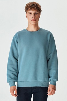 LTB, Bluza sport din amestec de bumbac, Bleu LTB, Bluza sport din amestec de bumbac, Bleu