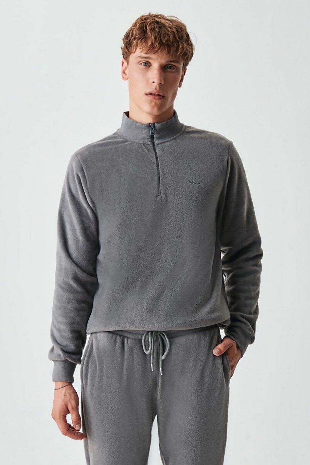 LTB, Pantaloni sport conici cu snur pentru ajustare, Gri inchis
