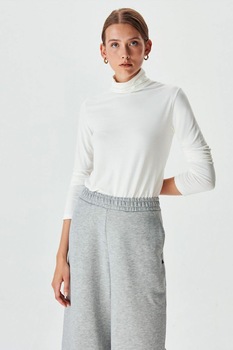 LTB, Bluza cu guler inalt, Alb LTB, Bluza cu guler inalt, Alb