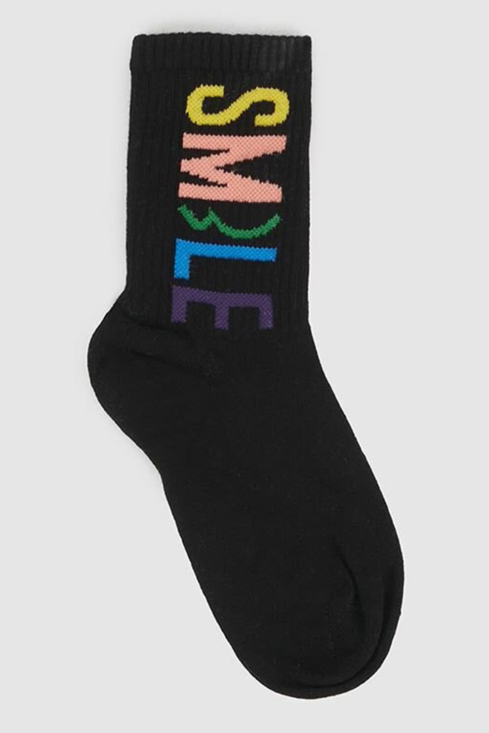 LTB, Sosete scurte cu model text contrastant, Negru, 39-41