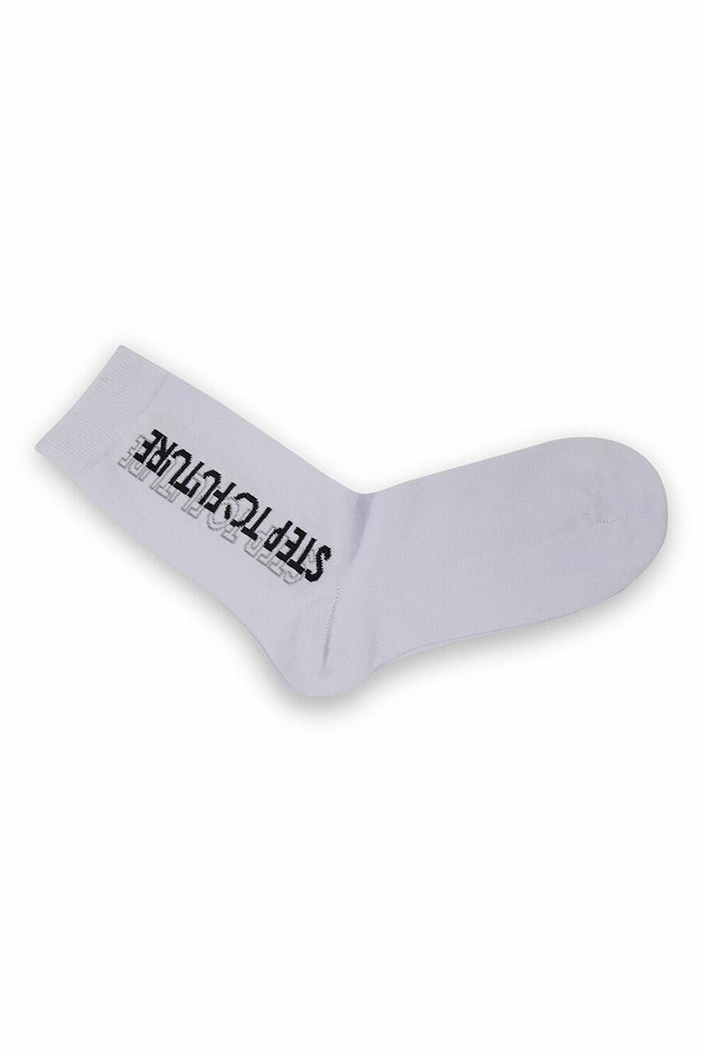 LTB, Sosete cu model text in lateral, Alb/Negru, 36-41